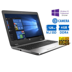 HP ProBook 650G2 i5-6200U/15.6”FHD/4GB DDR4/128GB M.2 SSD/DVD/Camera/No BAT/10P Grade B Refurbished