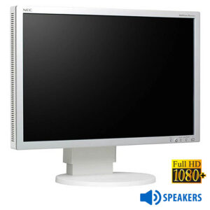 Used (A-) Monitor EA241W TFT/Nec/24”/1920x1200/Wide/White/w/Speakers/Grade A-/D-SUB & DVI-D & DP & U