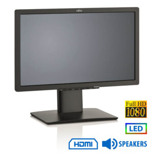 Used (A-) Monitor B22T-x LED/Fujitsu /22"FHD/1920x1080/Wide/Black/Grade A-/w/Speakers/D-SUB & DVI-D