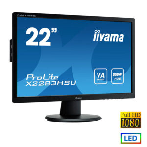 Used Monitor X2283HSU LED/Iiyama/22"FHD/1920x1080/Black/D-SUB & DVI-D & DP & USB HUB