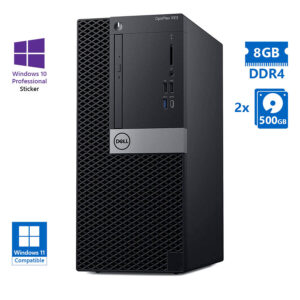 Dell (A-) XE3 Tower i5-8400/8GB DDR4/2x 500GB/DVD/10P Grade A- Refurbished PC